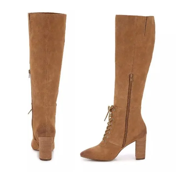 NIB 8, 8.5, 9 Lace Up Suede Boots Bulletin