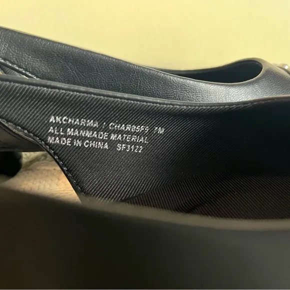 NIB Anne Klein Charma Style Flex Black Flats with Pearl Decor Women’s Size 7