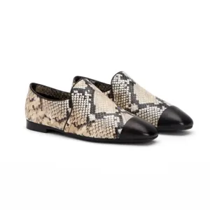 NIB AQUATALIA RENE SNAKE EMBOSSED LOAFERS
