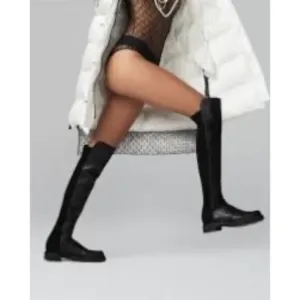 NIB Black Faux Leather Tall Riding Boots