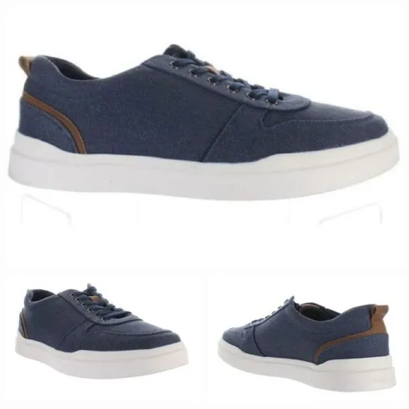 🩵NIB Bruno Marc Blue Canvas Skate Sneakers Size 11