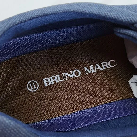 🩵NIB Bruno Marc Blue Canvas Skate Sneakers Size 11