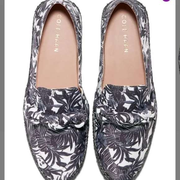 NIB Cole Haan | Black &amp; Ivy Beverly Cloudfeel Knott Leather Espadrilles …