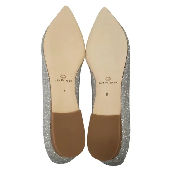 NIB DEE OCLEPPO BALLERINA POINT TOE EMBELLISHED FLATS SZ 8