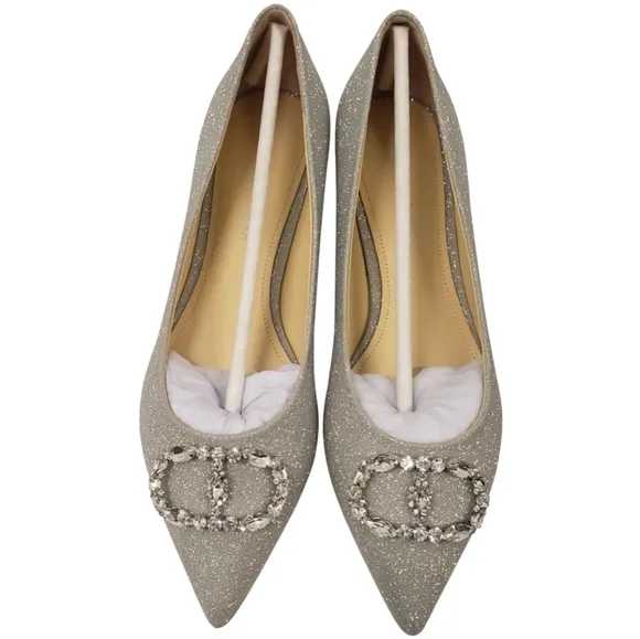 NIB DEE OCLEPPO BALLERINA POINT TOE EMBELLISHED FLATS SZ 8