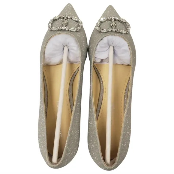 NIB DEE OCLEPPO BALLERINA POINT TOE EMBELLISHED FLATS SZ 8