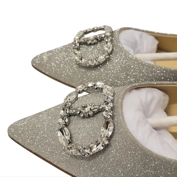 NIB DEE OCLEPPO BALLERINA POINT TOE EMBELLISHED FLATS SZ 8
