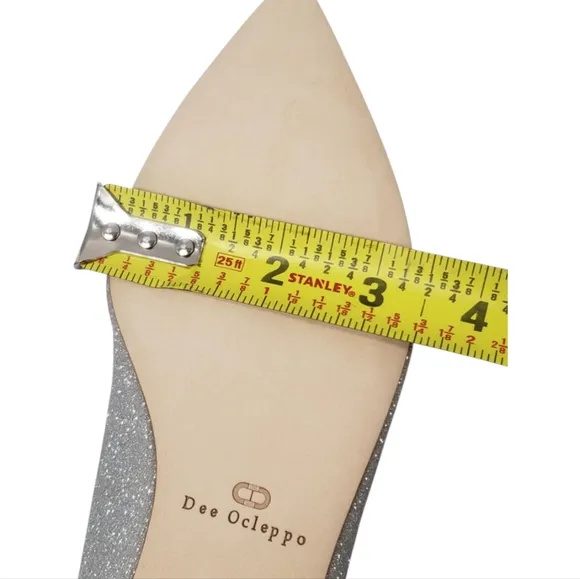 NIB DEE OCLEPPO BALLERINA POINT TOE EMBELLISHED FLATS SZ 8