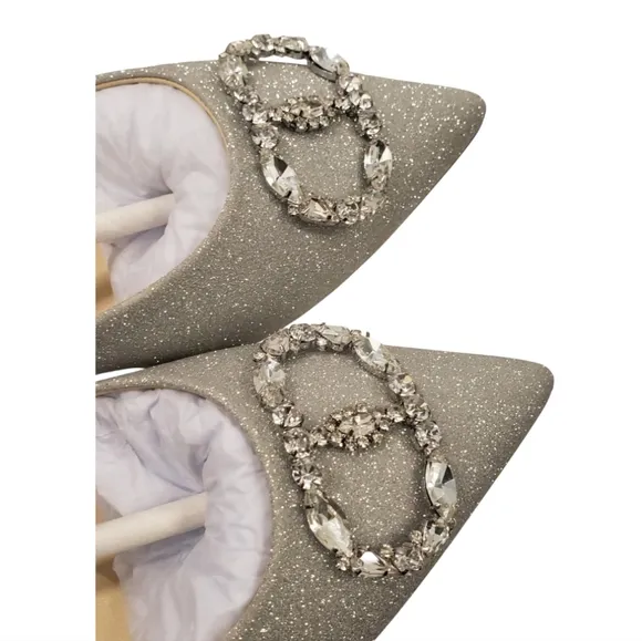 NIB DEE OCLEPPO BALLERINA POINT TOE EMBELLISHED FLATS SZ 8