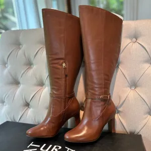 NIB Naturalizer Women's Henny Wide Calf Knee High Leather Boot Cocoa Brown 6.5