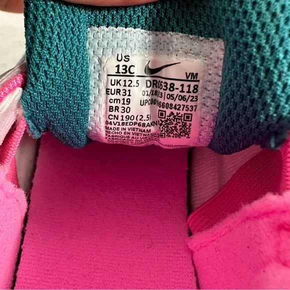 NIB Nike Air Max 97 &quot;White/Pink Spell/Geode Teal/Jade Ice&quot; Preschool Girls' Shoe