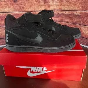 NIB Nike Court Borough Mid Black Sneakers