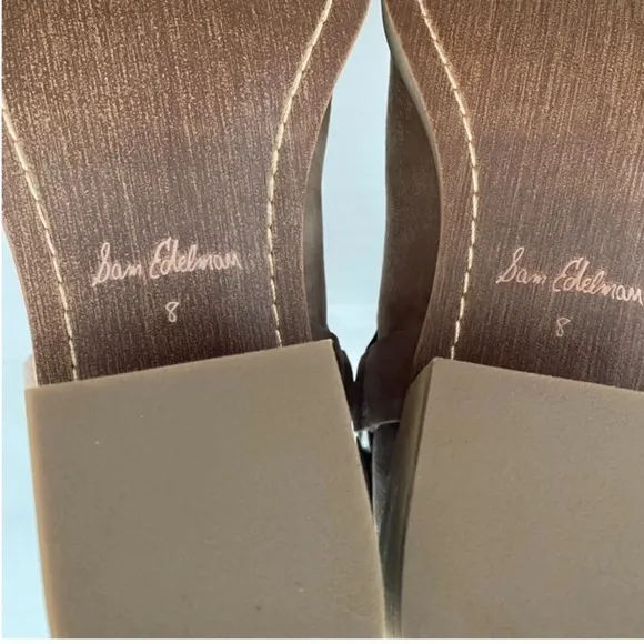 NIB Sam Edelman Bellamie Western Harness Cowgirl Ankle BootsDeep Taupe 8M 38