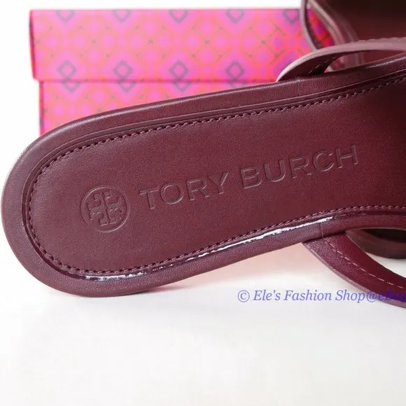 NIB Tory Burch Crystal Embellished Miller Sandal Burgundy Red US 6 6.5 7 7.5 9