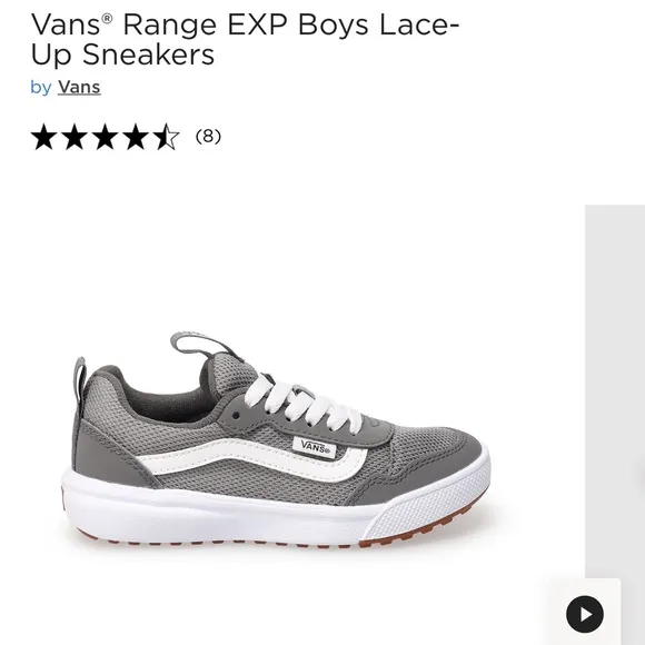 NIB- Vans® Range EXP Boys Lace-Up Sneakers Size 6