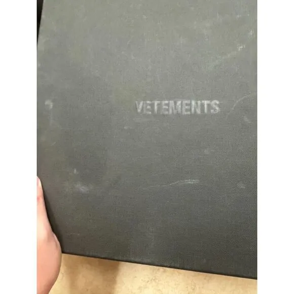 NIB Vetements Distressed Gold Satin Style Sock Bootie Heel Women's Boots 40 9