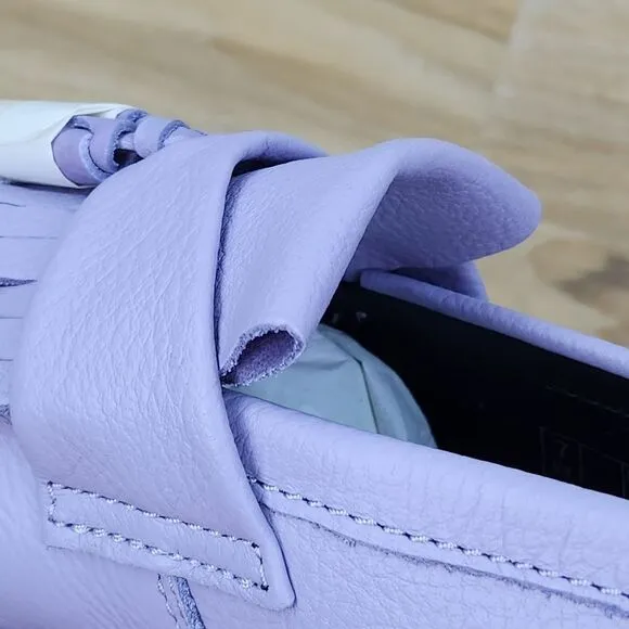 🩵NIB Dr. Martens Frosted Lavender Adrian Virginia Leather Tassle Loafers Size 9