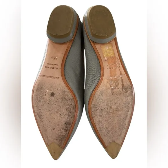 Nicholas Kirkwood Beya Pointed Toe Leather Ballet Flats.
