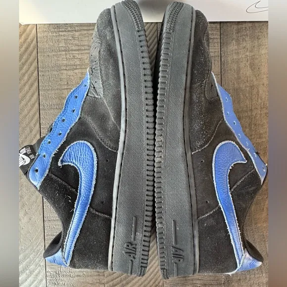 Nike Air Force 1 (Custom Made/Ordered) Black &amp; Blue Men's Sneakers Size 10