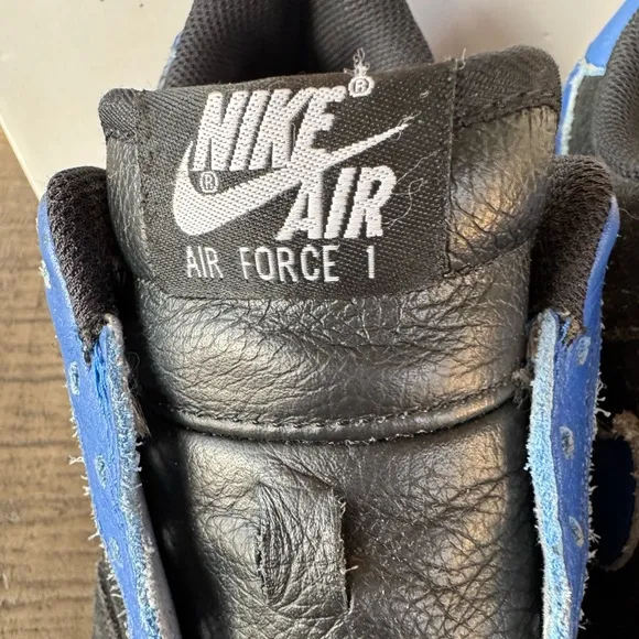 Nike Air Force 1 (Custom Made/Ordered) Black &amp; Blue Men's Sneakers Size 10