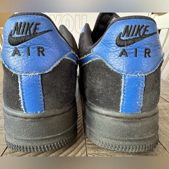 Nike Air Force 1 (Custom Made/Ordered) Black &amp; Blue Men's Sneakers Size 10