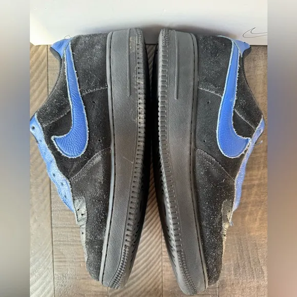 Nike Air Force 1 (Custom Made/Ordered) Black &amp; Blue Men's Sneakers Size 10