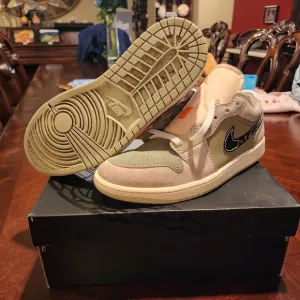 Nike Air Jordan 1 Craft SE Olive and Cream Sneakers 9.5M