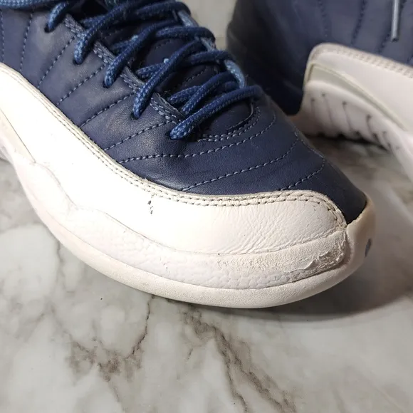 Nike‎ Air Jordan Retro Boys Sneakers Indigo &amp; White Size 6Y