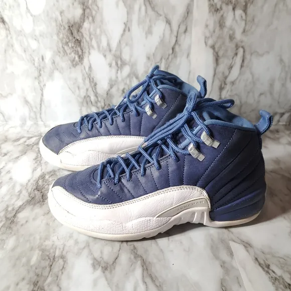Nike‎ Air Jordan Retro Boys Sneakers Indigo &amp; White Size 6Y
