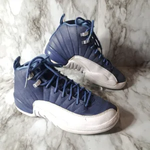 Nike‎ Air Jordan Retro Boys Sneakers Indigo &amp; White Size 6Y