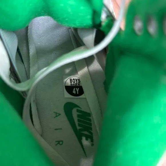 Nike Air Jordan White and Green High-Tops Never worn Size 4Y
