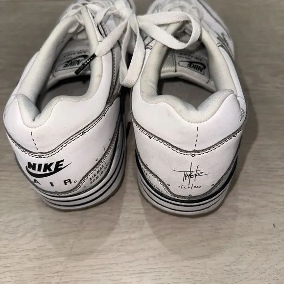 Nike Air Max 1 Sketch to Shelf White Sneakers with Black Accents