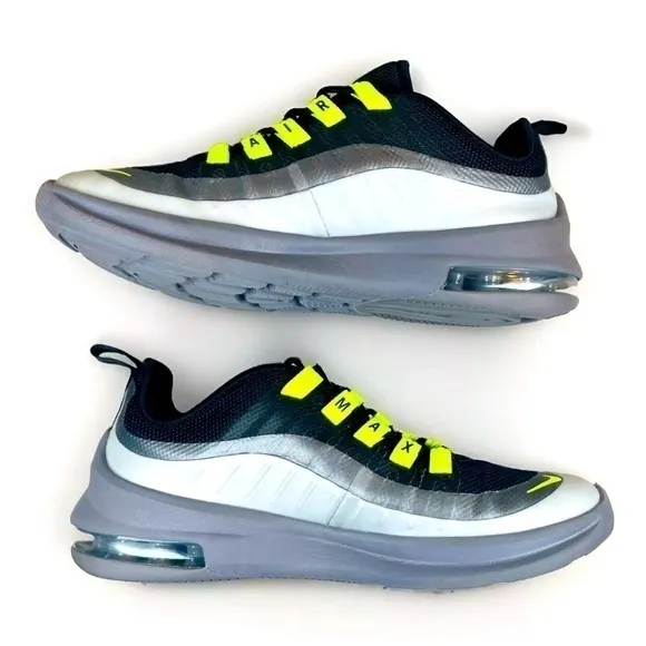 Nike Air Max Axis GS Boys Sz‎ 6Y Athletic Shoes gray black lime green