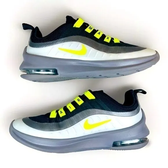 Nike Air Max Axis GS Boys Sz‎ 6Y Athletic Shoes gray black lime green