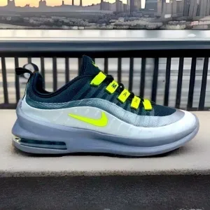 Nike Air Max Axis GS Boys Sz‎ 6Y Athletic Shoes gray black lime green