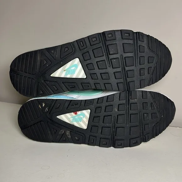 Nike Air Max Y2K 2010 white green blue and silver sneakers