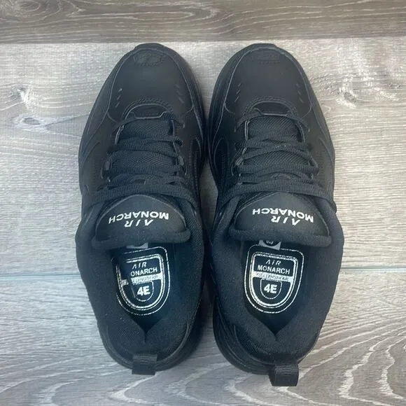 Nike Air Monarch IV (4E) Triple Black Men’s Sz 6.5 Extra-Wide Comfort Sneakers