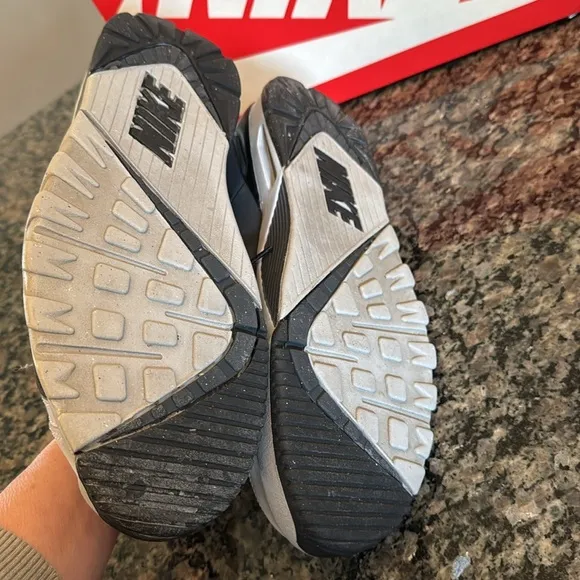 Nike air trainer SC High wolf Gray and Black Sneakers EUC 10.5