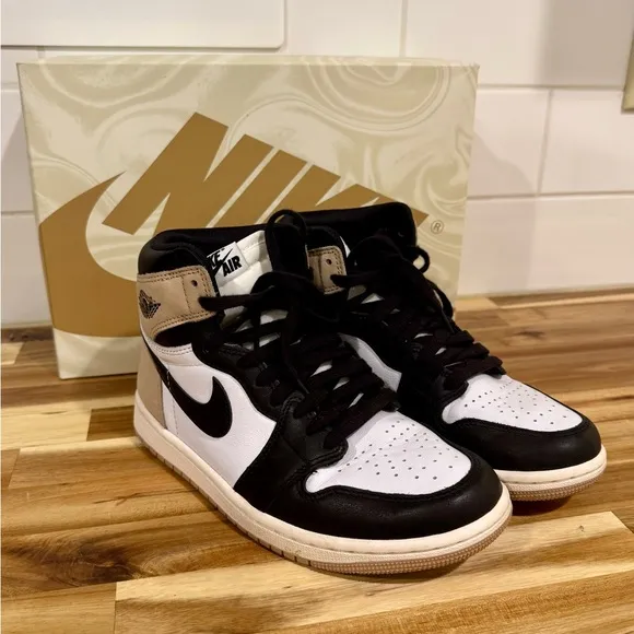 Nike Black and White Air Jordan Sneakers