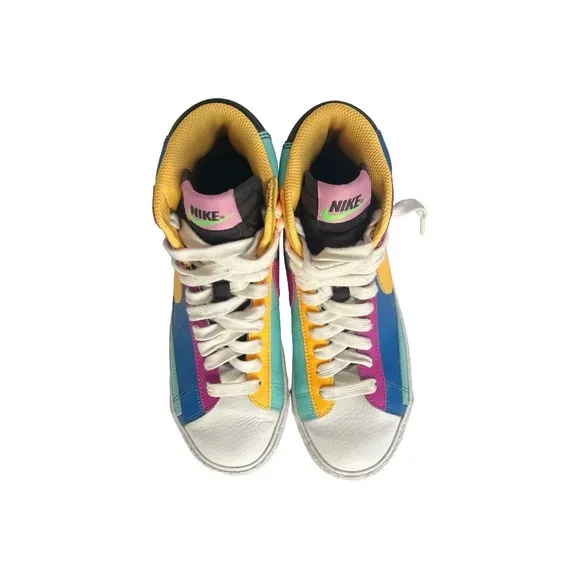 Nike Blazer Mid GS Aurora Purple Orange CZ9441-400 Multicolor Shoes Youth 4.5Y
