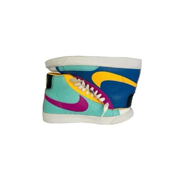 Nike Blazer Mid GS Aurora Purple Orange CZ9441-400 Multicolor Shoes Youth 4.5Y