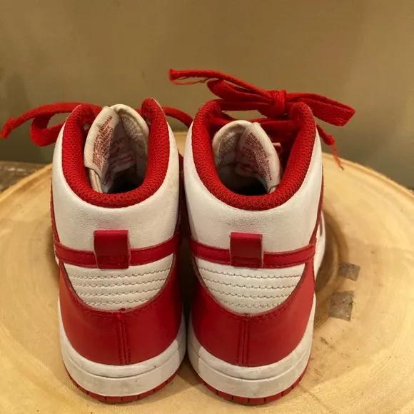Nike Dunk High PS Boys Sz-11C Red Athletic Running Basketball Shoes Sneakers