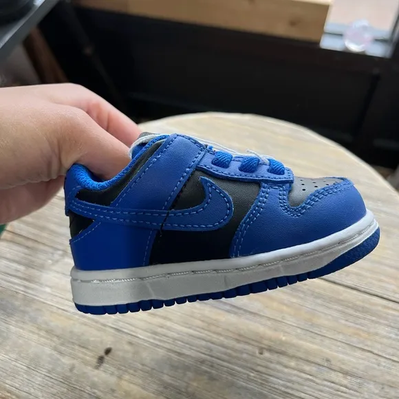 Nike Dunk Low Hyper Cobalt Blue Black Toddler Size 4C