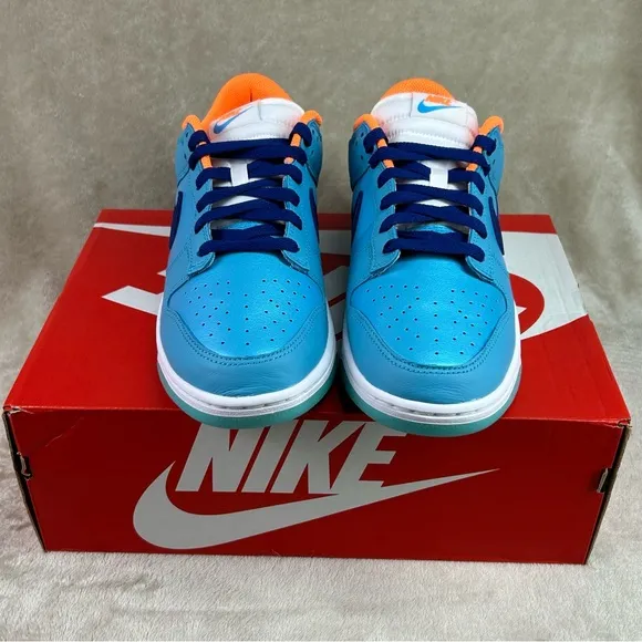 Nike Dunk Low SE Baltic Blue Total Orange Sneakers Men’s Size 10 NEW