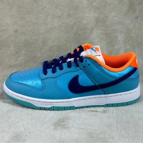 Nike Dunk Low SE Baltic Blue Total Orange Sneakers Men’s Size 10 NEW