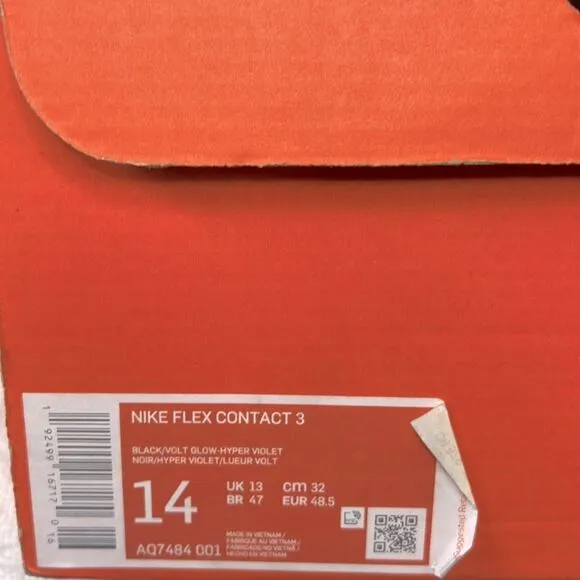 Nike Flex Contact 3 Sneakers size 14