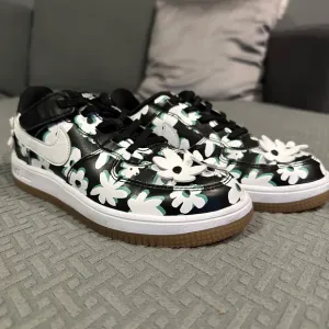 Nike Kids Black and White Floral Sneakers