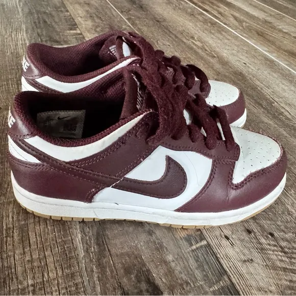 Nike Kids Dunks Maroon and White Sneakers