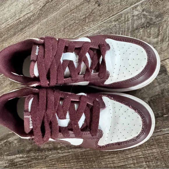Nike Kids Dunks Maroon and White Sneakers