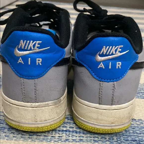 Nike Kids' Gray and Blue Air Force 1